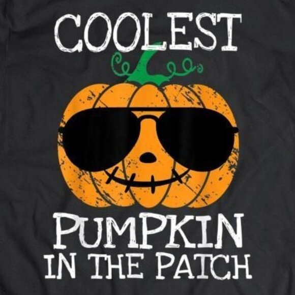 Coolest Pumpkin In The Patch Halloween T-Shirt, Funny Fall Graphic Unisex Tee 81 - Picture 2 of 5